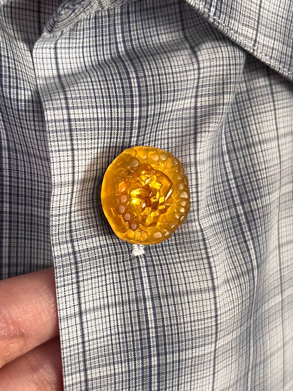 Vintage accent jewel for button up